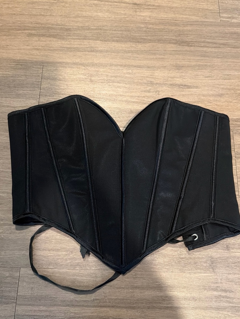 Black Strapless Corset Top